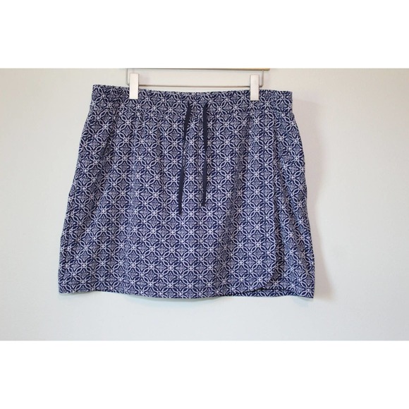 Talbots Pants - T by Talbots Faux Wrap Tennis Skirt Shorts Skort Navy White Plus Size 2X H14766
